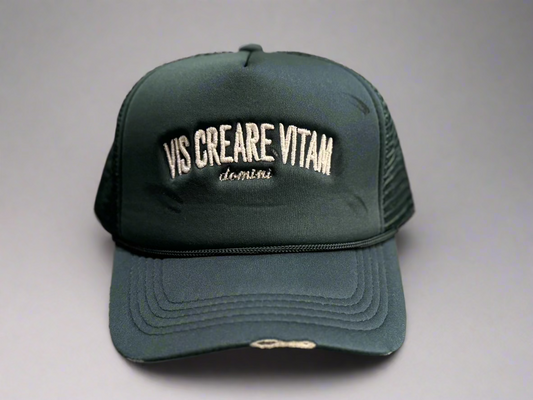 Vis Creare Vitam Embroidered Trucker Hat